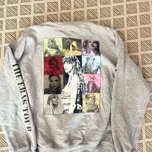 Taylor Swift Eras Tour Gray Graphic Sweatshirt